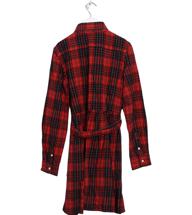 A Red Long Sleeve Dresses from Polo Ralph Lauren in size 12Y for girl. (Back View)
