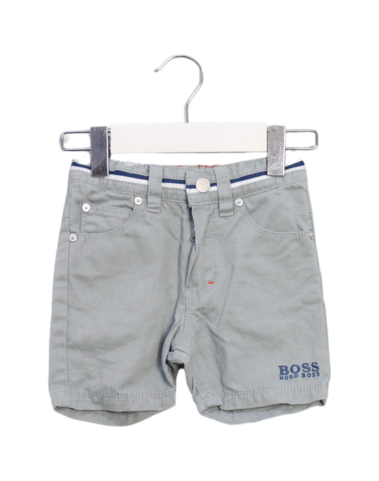A Blue Shorts from Boss in size 6-12M for boy. (Front View)