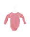 A Red Long Sleeve Bodysuits from Petit Bateau in size 6-12M for boy. (Back View)