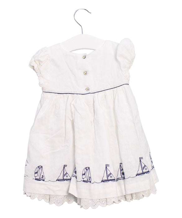 A White Short Sleeve Dresses from Ralph Lauren in size 6-12M for girl. (Back View)