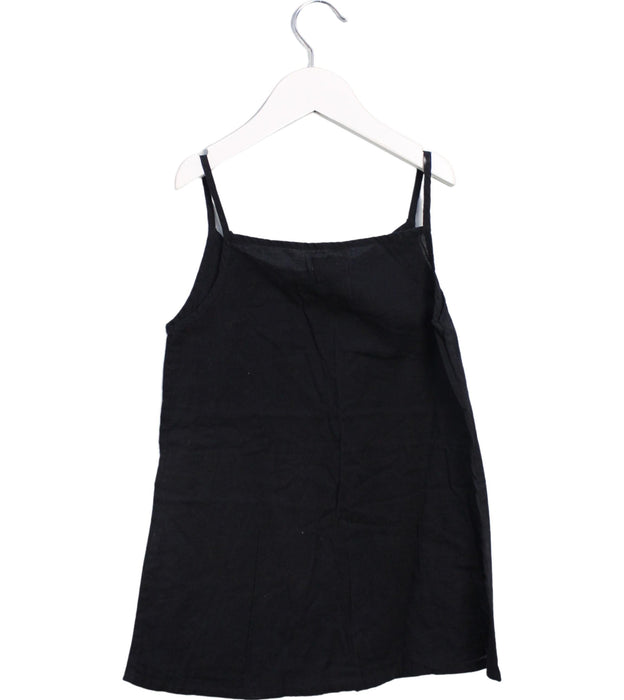 A Black Sleeveless Tops from Velveteen in size 5T for girl. (Back View)