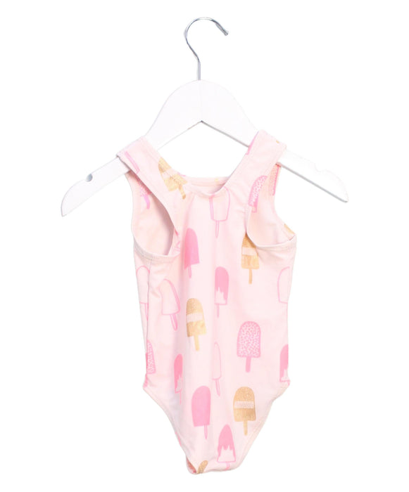 A Pink Swimsuits from Seed in size 3-6M for girl. (Back View)