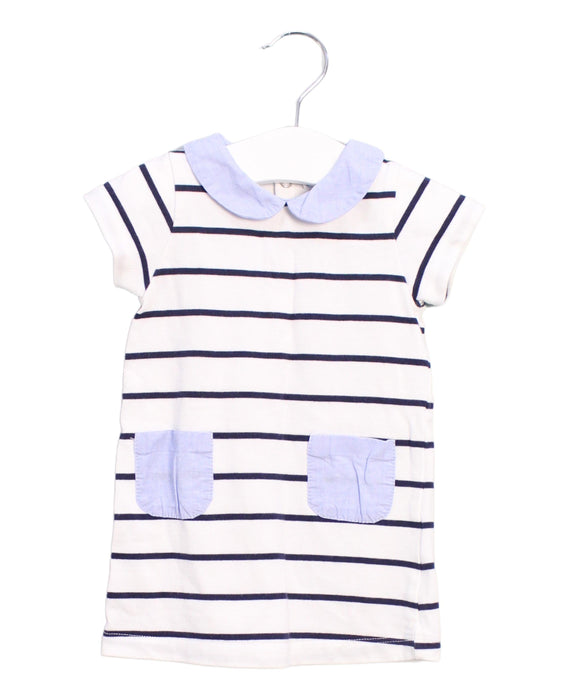 A White Short Sleeve Dresses from Jacadi in size 6-12M for girl. (Front View)