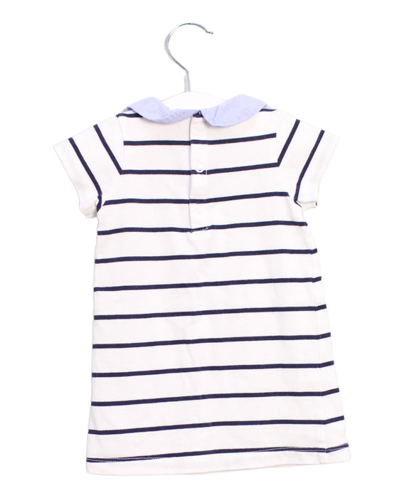 A White Short Sleeve Dresses from Jacadi in size 6-12M for girl. (Back View)