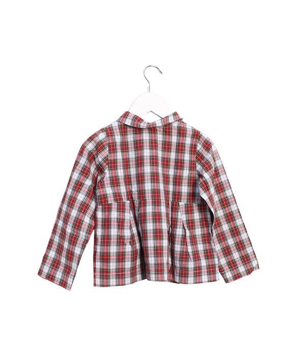 A Red Long Sleeve Tops from Jacadi in size 4T for girl. (Back View)
