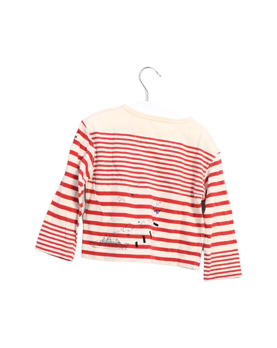 A Red Long Sleeve Tops from Burberry in size 6-12M for girl. (Back View)