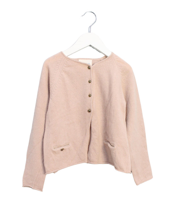 A Pink Cardigans from Louis Louise in size 6T for girl. (Front View)