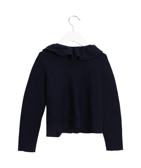 A Navy Cardigans from Jacadi in size 6T for girl. (Back View)