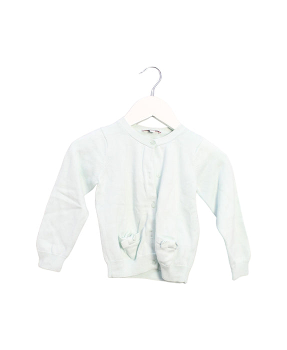 A Blue Cardigans from Jacadi in size 4T for girl. (Front View)