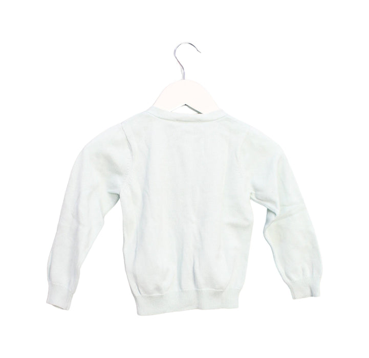 A Blue Cardigans from Jacadi in size 4T for girl. (Back View)