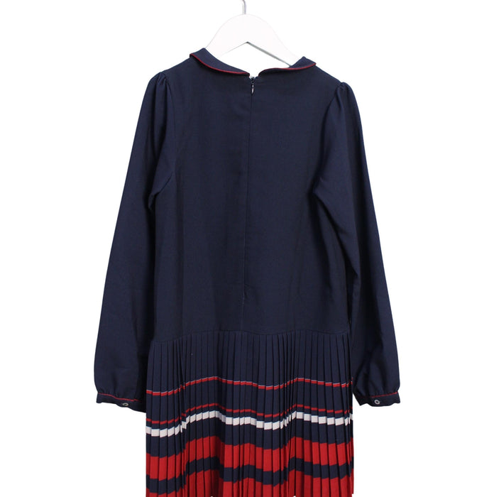 A Navy Long Sleeve Dresses from Tartine et Chocolat in size 10Y for girl. (Back View)
