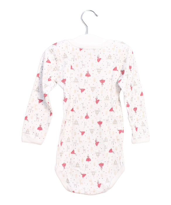 A White Long Sleeve Bodysuits from Petit Bateau in size 18-24M for girl. (Back View)