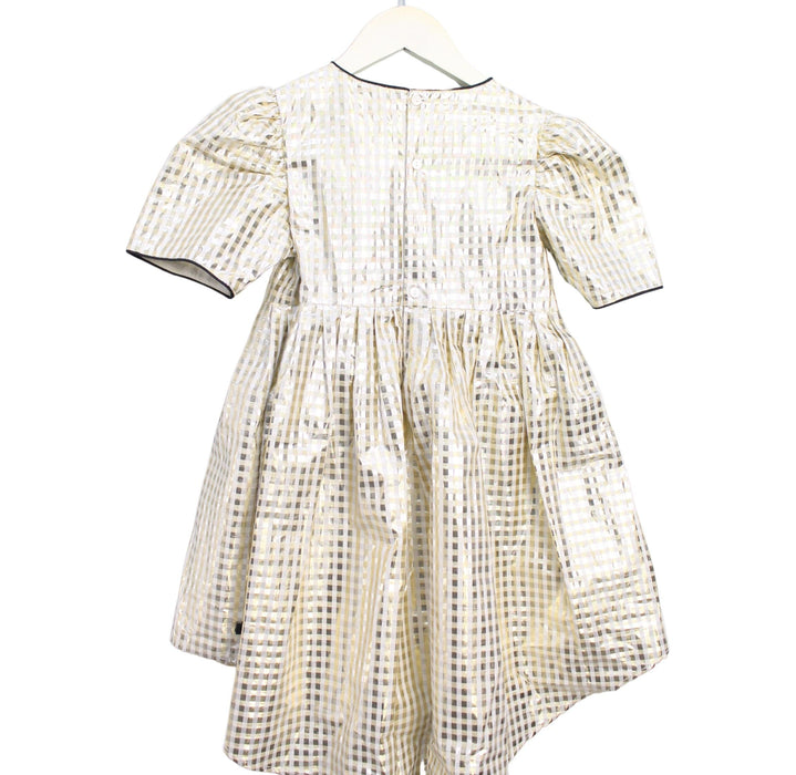 A Gold Short Sleeve Dresses from Benebene in size 6T for girl. (Back View)