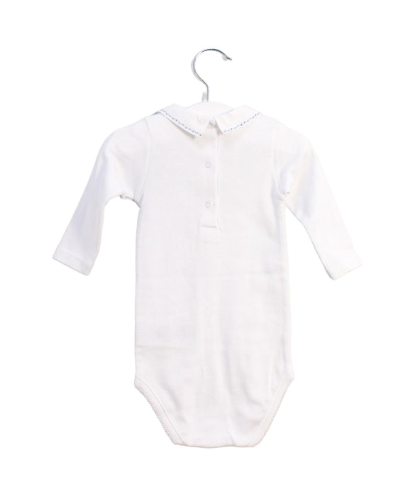 A White Long Sleeve Bodysuits from Bonpoint in size 3-6M for girl. (Back View)