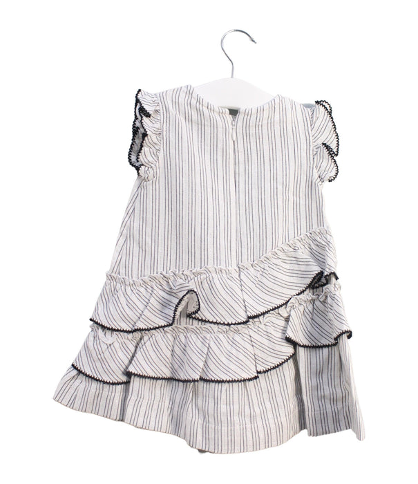 A Grey Sleeveless Dresses from Mayoral in size 12-18M for girl. (Back View)