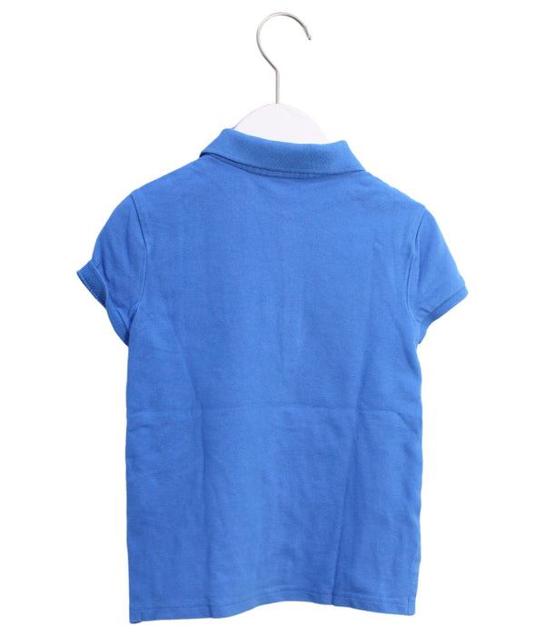 A Blue Short Sleeve Polos from Polo Ralph Lauren in size 6T for girl. (Back View)