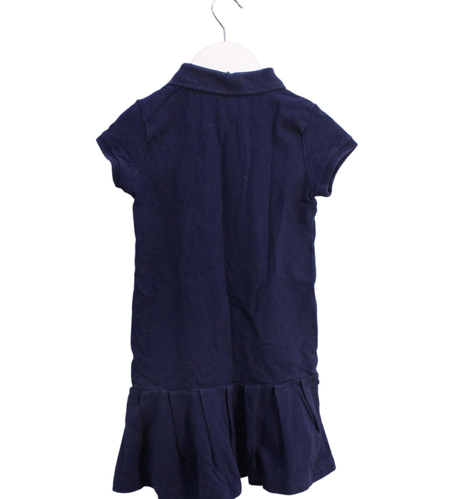 A Navy Short Sleeve Dresses from Polo Ralph Lauren in size 4T for girl. (Back View)