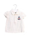 A White Short Sleeve Polos from Ralph Lauren in size 6-12M for girl. (Front View)
