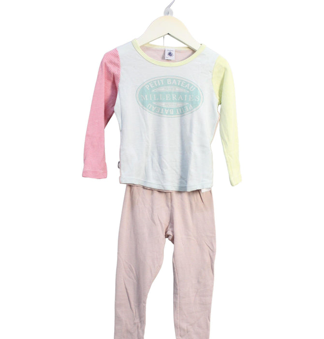 A Multicolour Pyjama Sets from Petit Bateau in size 3T for girl. (Front View)