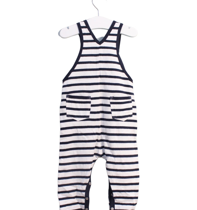 A Navy Sleeveless Jumpsuits from Petit Bateau in size 6-12M for boy. (Back View)