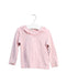 A Pink Long Sleeve Tops from Petit Bateau in size 12-18M for girl. (Front View)