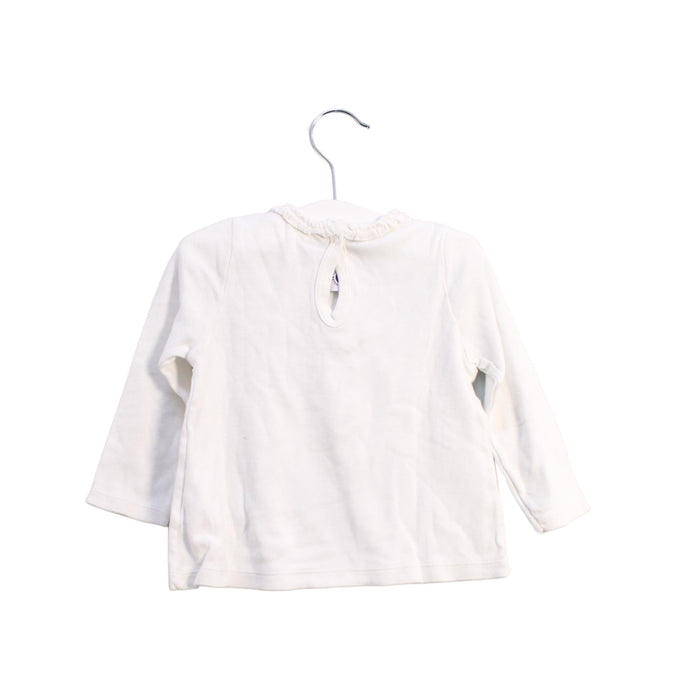 A White Long Sleeve Tops from Petit Bateau in size 12-18M for girl. (Back View)