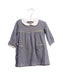 A Navy Long Sleeve Dresses from Petit Bateau in size 6-12M for girl. (Front View)