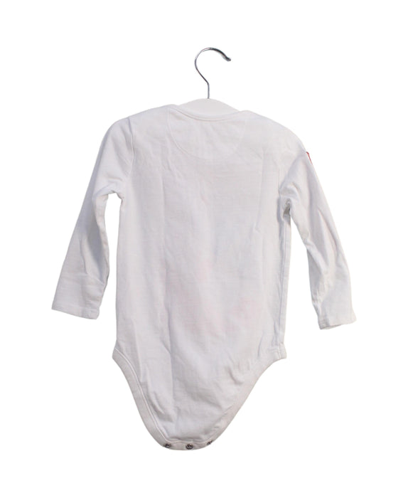 A White Long Sleeve Bodysuits from Burberry in size 6-12M for boy. (Back View)