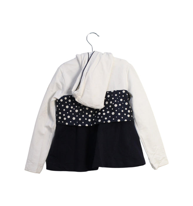 A White Zippered Sweatshirts from Moncler in size 4T for girl. (Back View)
