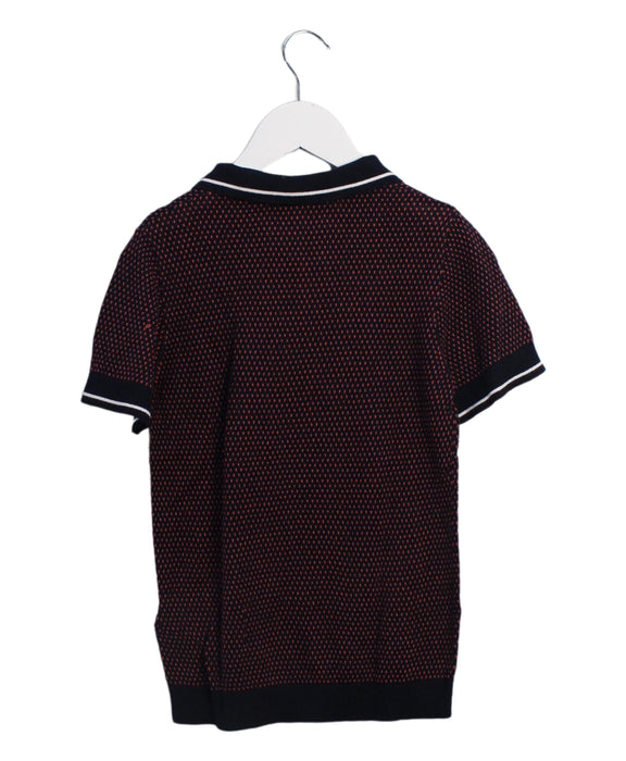 A Navy Short Sleeve Polos from Bonpoint in size 8Y for boy. (Back View)