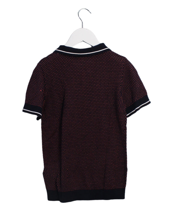 A Navy Short Sleeve Polos from Bonpoint in size 8Y for boy. (Back View)