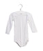A White Long Sleeve Bodysuits from Petit Bateau in size 6-12M for boy. (Front View)