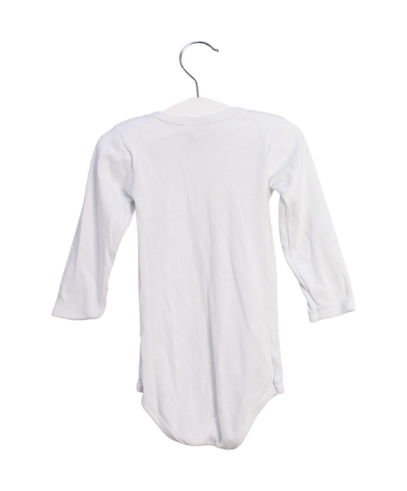 A White Long Sleeve Bodysuits from Petit Bateau in size 6-12M for boy. (Back View)