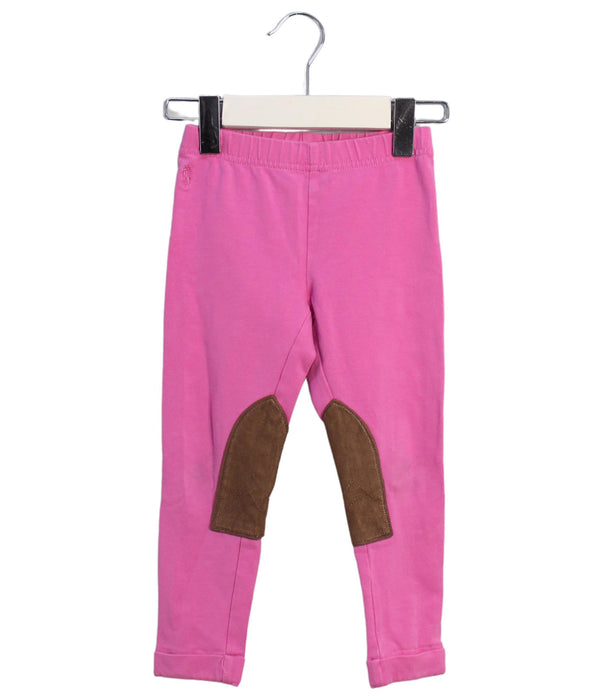 A Pink Leggings from Polo Ralph Lauren in size 3T for girl. (Front View)