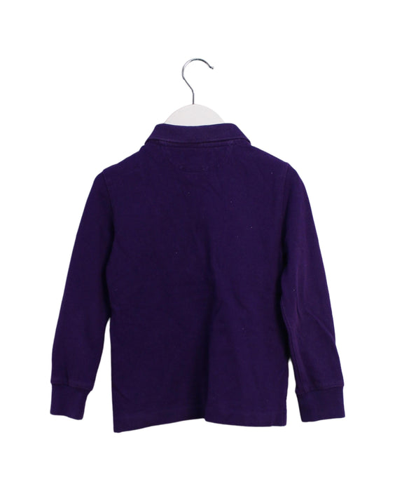 A Purple Long Sleeve Polos from Polo Ralph Lauren in size 3T for girl. (Back View)