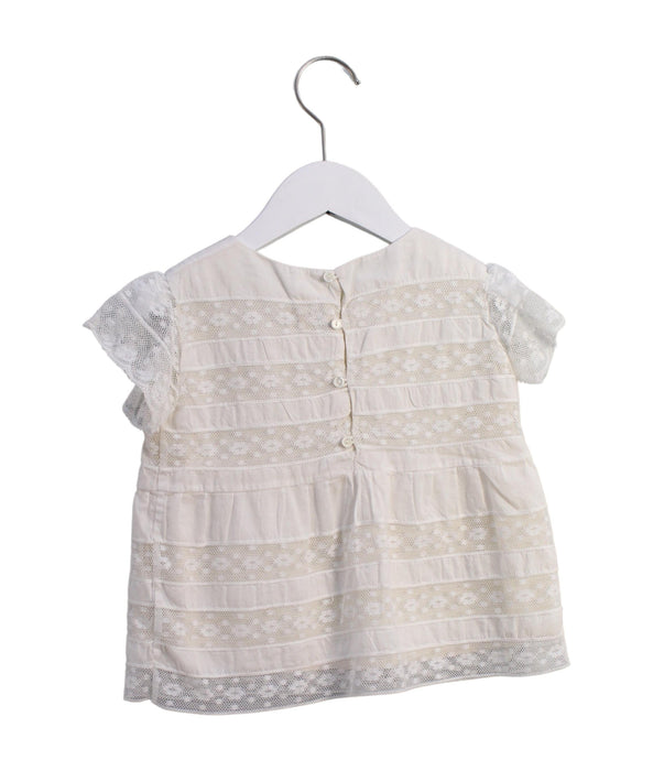 A White Short Sleeve Tops from Bonpoint in size 3T for girl. (Back View)