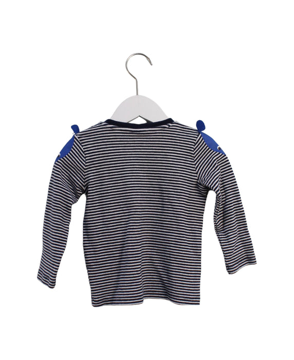 A Navy Long Sleeve Tops from Seed in size 18-24M for girl. (Back View)