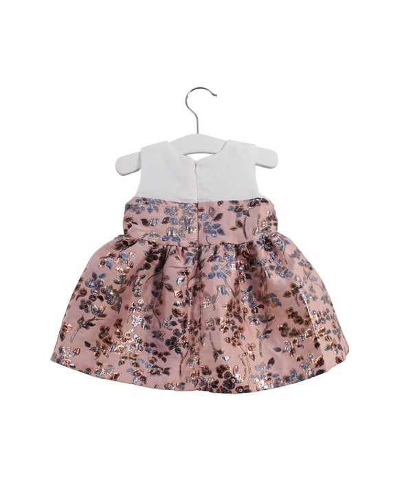 A Pink Sleeveless Dresses from Hucklebones in size 6-12M for girl. (Back View)