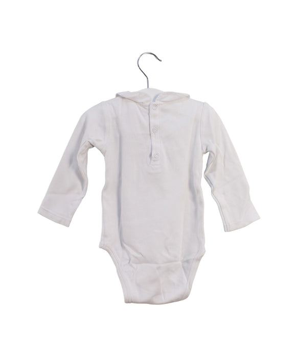 A White Long Sleeve Bodysuits from Jacadi in size 6-12M for girl. (Back View)
