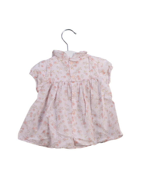 A Pink Short Sleeve Tops from Jacadi in size 3-6M for girl. (Back View)