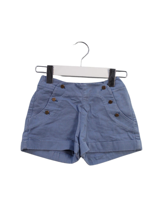 A Blue Shorts from Velveteen in size 4T for girl. (Front View)