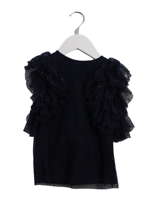 A Navy Sleeveless Tops from Velveteen in size 5T for girl. (Front View)