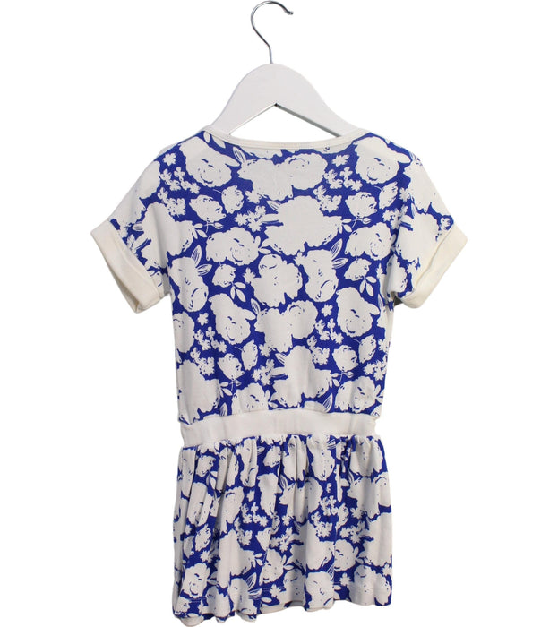 A Blue Short Sleeve Dresses from Petit Bateau in size 4T for girl. (Back View)