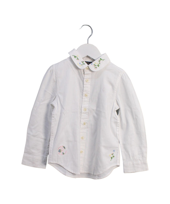 A White Shirts from Polo Ralph Lauren in size 3T for girl. (Front View)