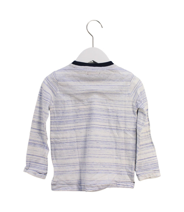 A Blue Long Sleeve Tops from Velveteen in size 4T for boy. (Back View)