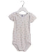 A Beige Short Sleeve Bodysuits from Petit Bateau in size 18-24M for girl. (Front View)