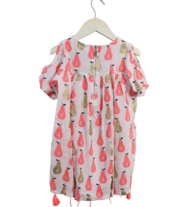 A Pink Short Sleeve Dresses from Seed in size 3T for girl. (Back View)
