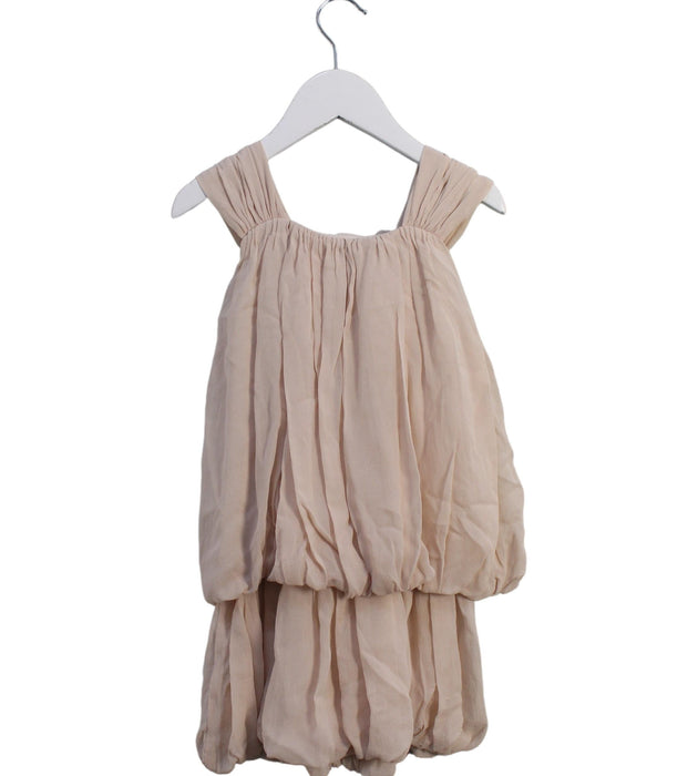 A Pink Sleeveless Dresses from Dior in size 4T for girl. (Back View)