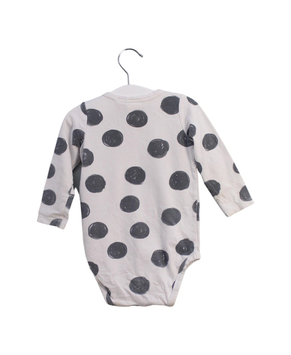 A Grey Long Sleeve Bodysuits from Seed in size 6-12M for girl. (Back View)