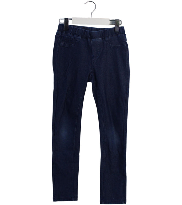 A Blue Jeggings from Seed in size 7Y for girl. (Front View)